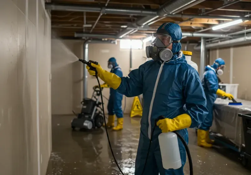 Basement Sanitization and Antimicrobial Treatment process in Chuluota, FL