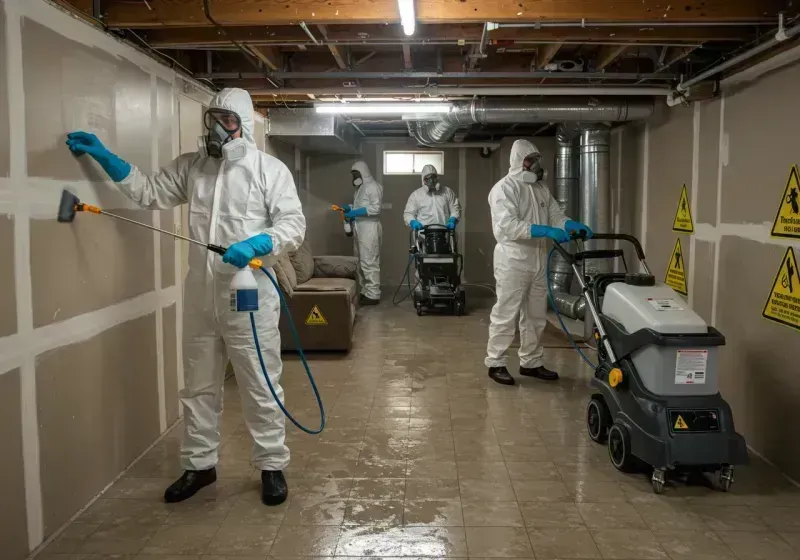 Basement Moisture Removal and Structural Drying process in Chuluota, FL